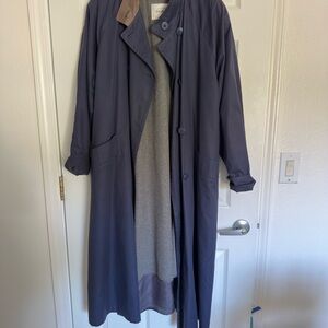 Vintage Saks Fifth Avenue Navy Blue Trench Coat